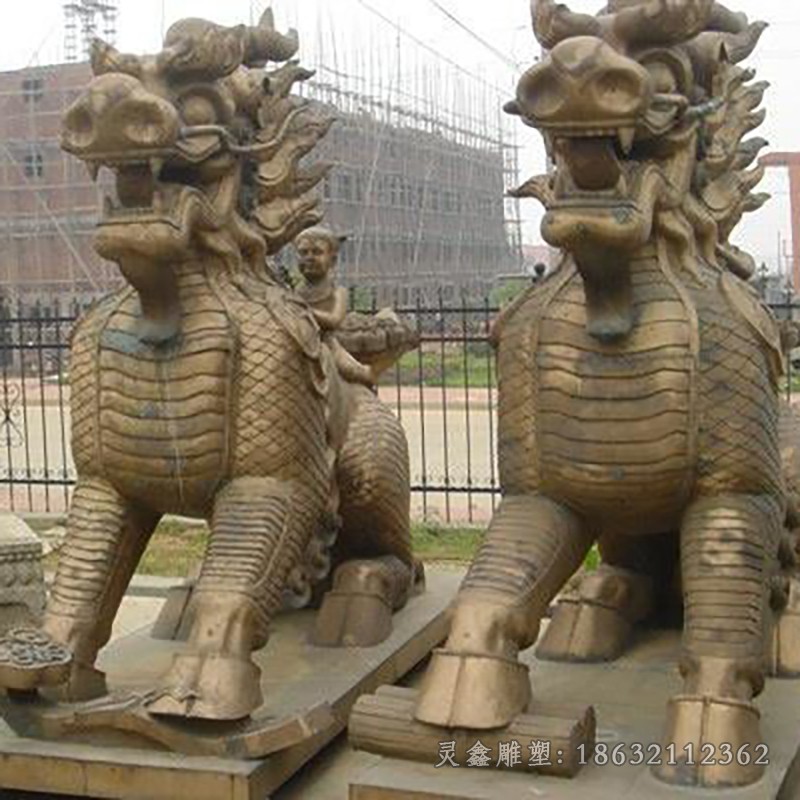 神兽麒麟景观小品铜雕