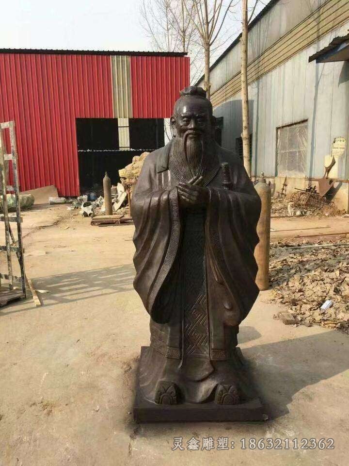 古代孔子城市景观铜雕