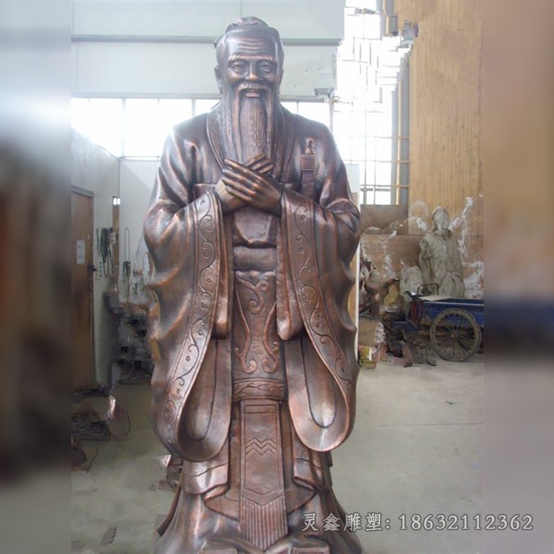 先师孔子小区景观铜雕