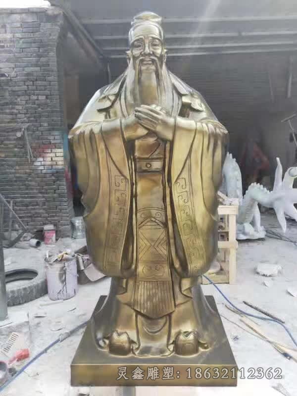 先师孔子庭院景观铜雕