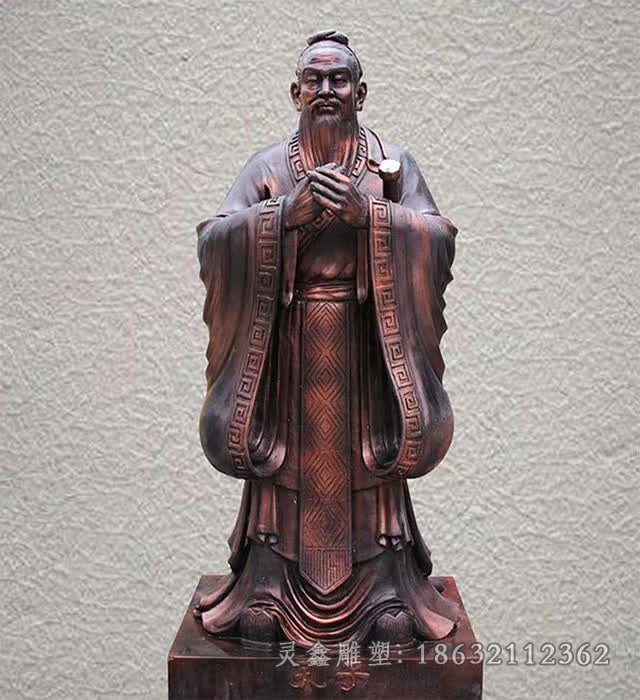 先师孔子商场景观铜雕