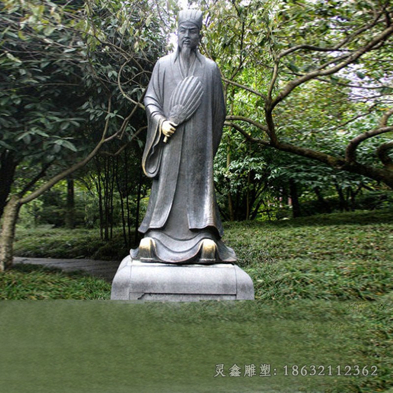 军事家诸葛亮广场铜雕