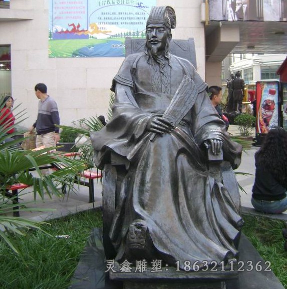 军事家诸葛亮别墅铜雕