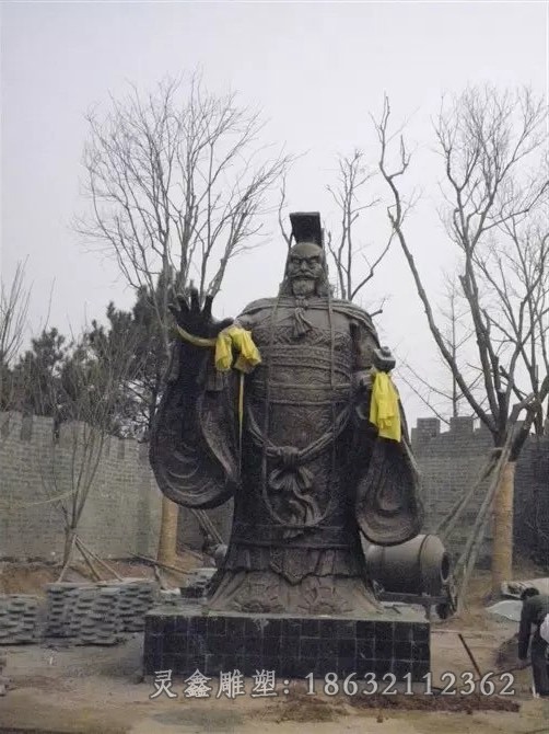 古代名人秦始皇户外铜雕