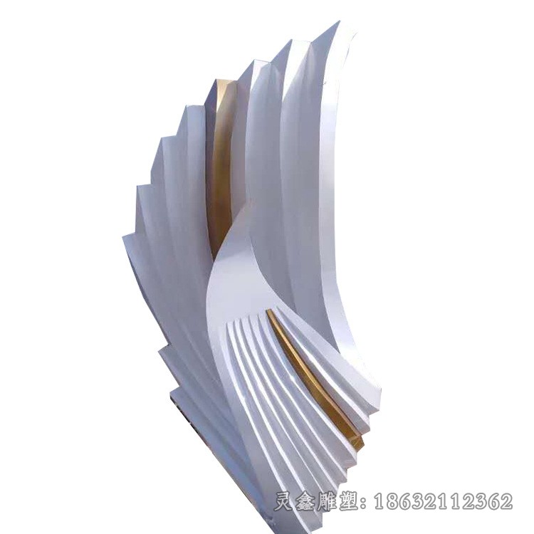 抽象凤凰不锈钢景观雕塑