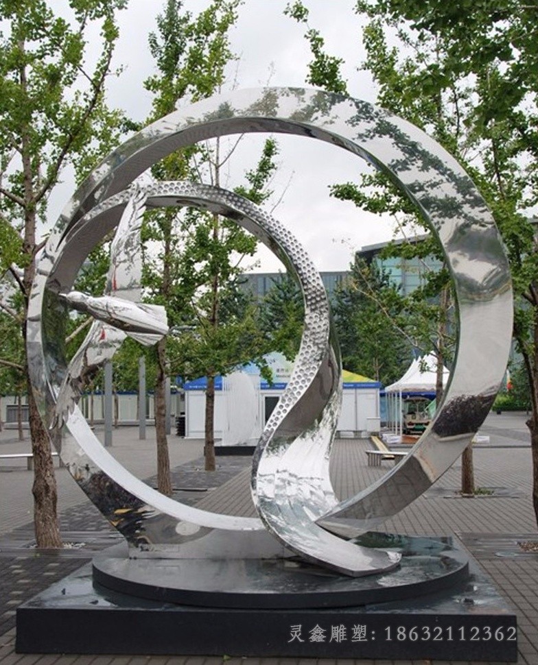 抽象鸽子镜面不锈钢雕塑