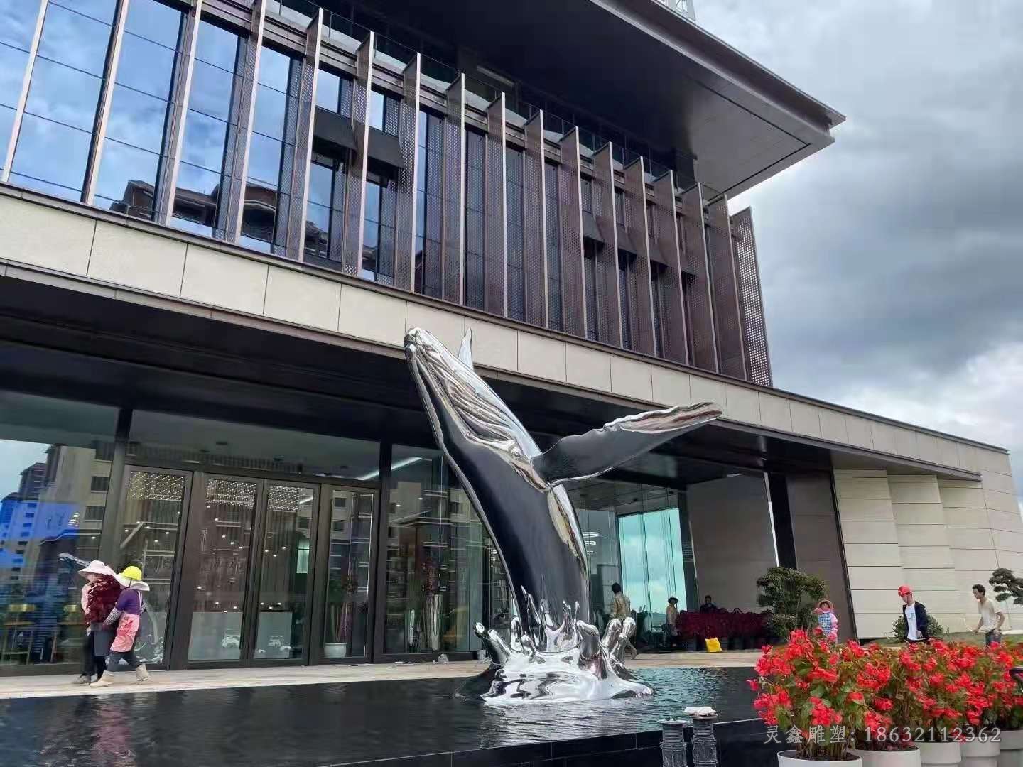 动物海豚公园不锈钢雕塑