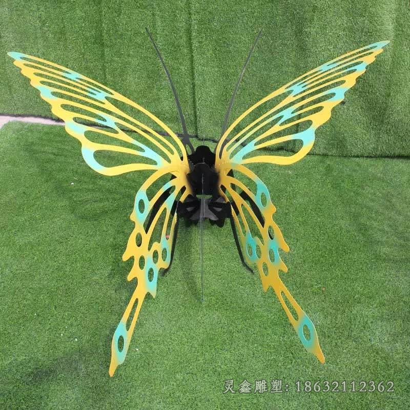 不锈钢户外彩绘蝴蝶雕塑