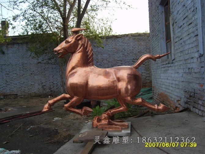 动物马抽象动物铜雕
