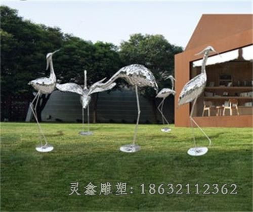 不锈钢火烈鸟户外雕塑