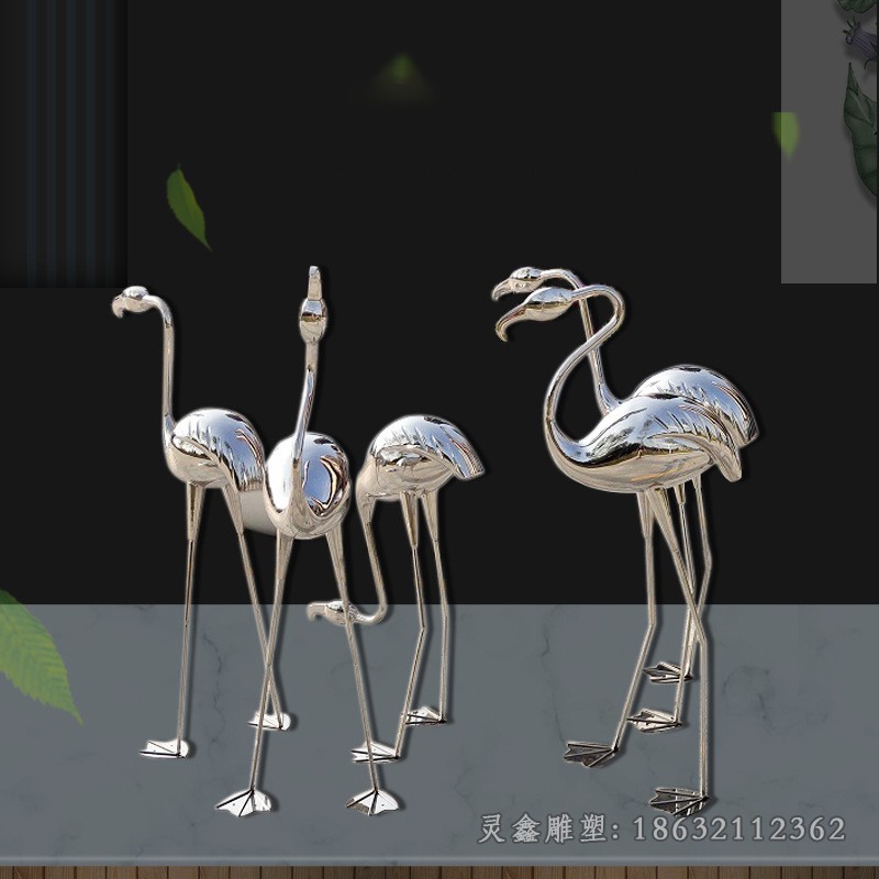 不锈钢火烈鸟景区雕塑