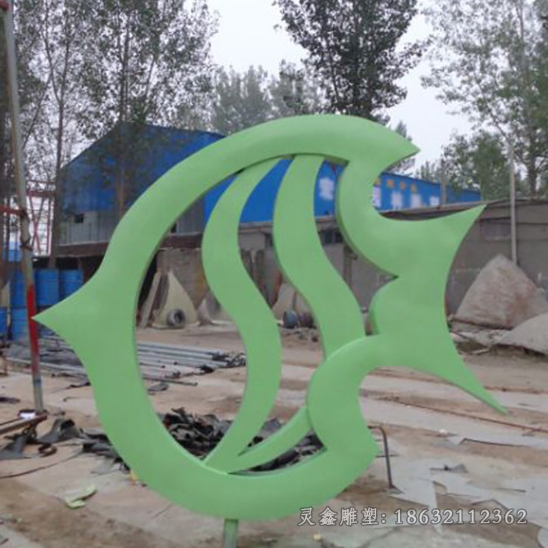 彩绘剪纸小区不锈钢雕塑