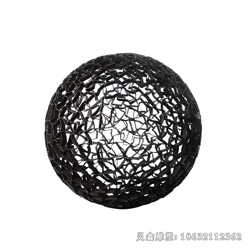 抽象镂空球商场不锈钢雕塑