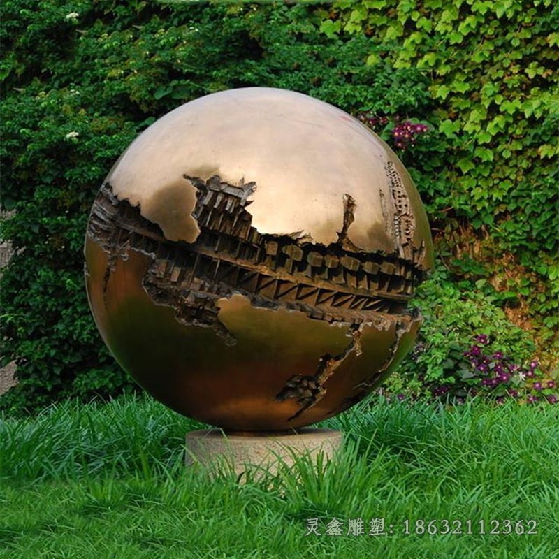 抽象镜面球不锈钢雕塑