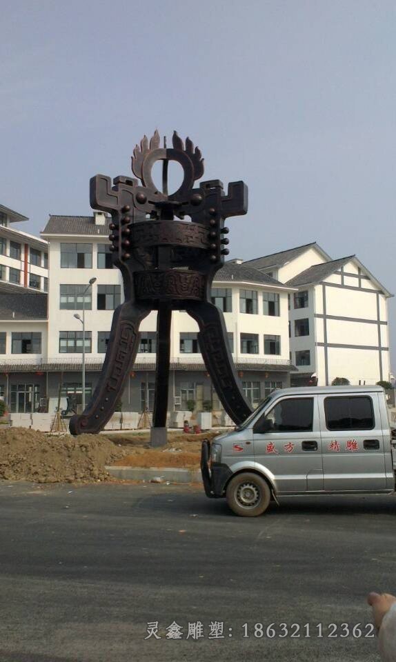 酒樽标志景观抽象铜雕