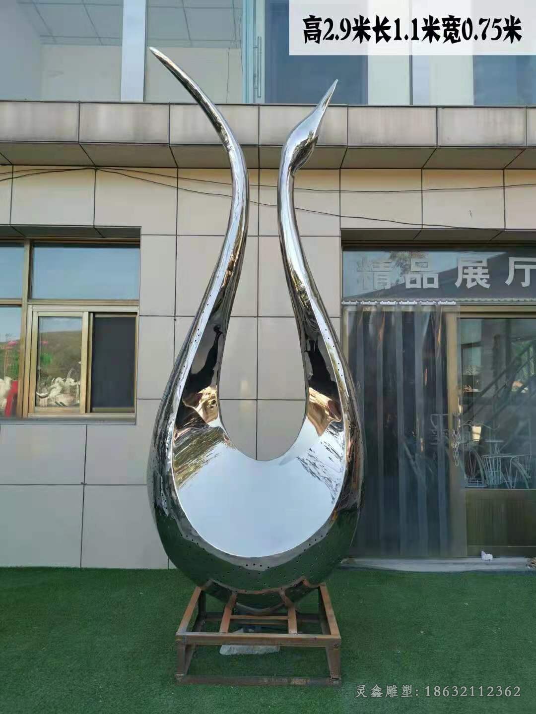 抽象鹿景区不锈钢雕塑