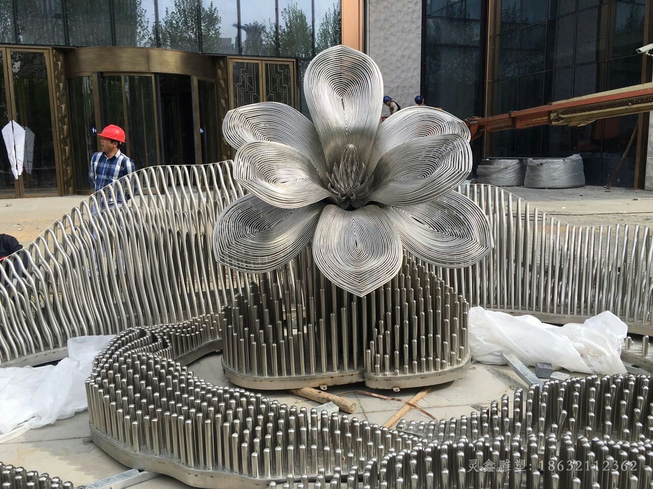 不锈钢喷泉景观广场雕塑