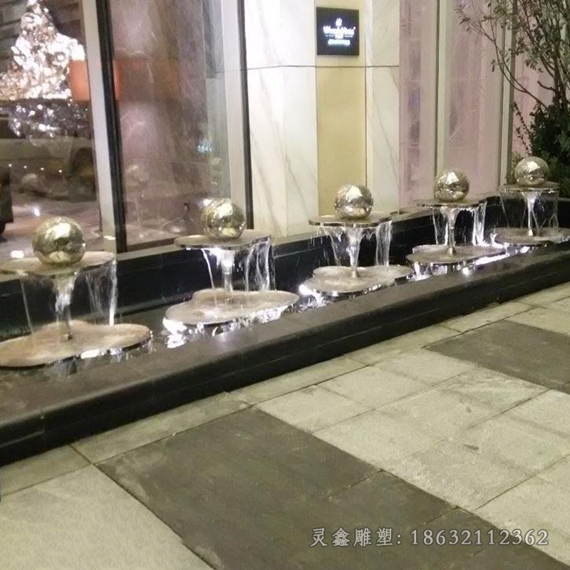 不锈钢喷泉景观校园雕塑