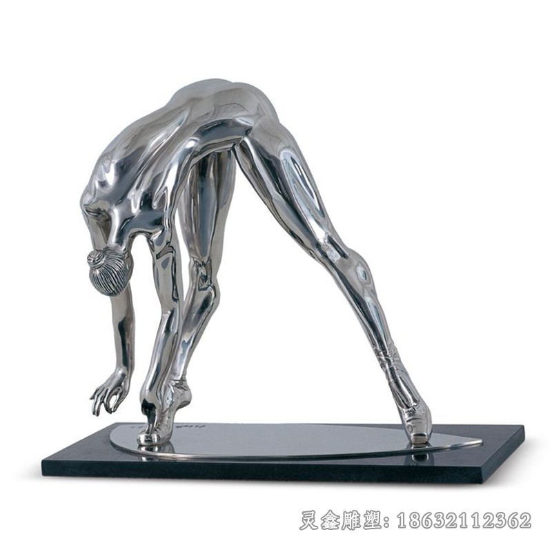 不锈钢舞蹈人物园林雕塑