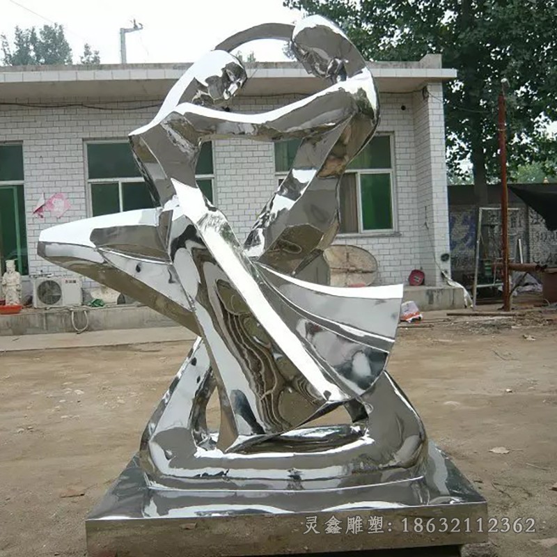 不锈钢舞蹈人物小区雕塑
