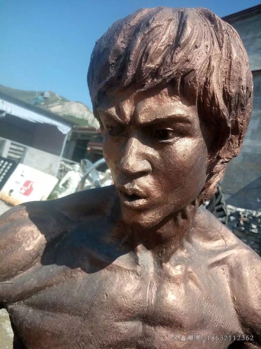 功夫之王李小龙人物铜雕