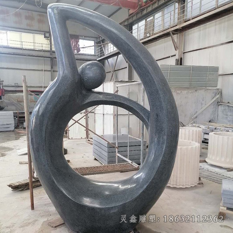 抽象人物标志铜雕