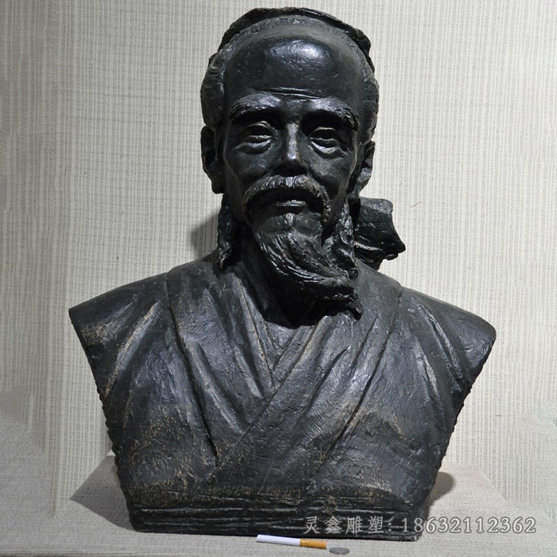 华佗名医胸像校园铜雕