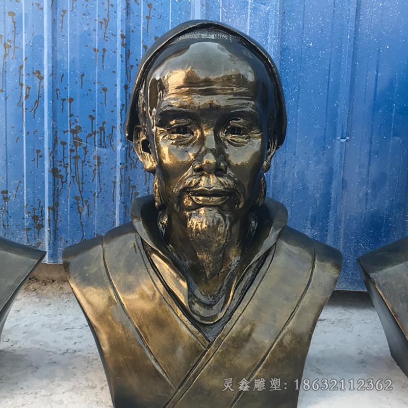 华佗名医胸像小区铜雕