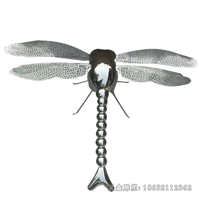 不锈钢镂空蜻蜓园林雕塑