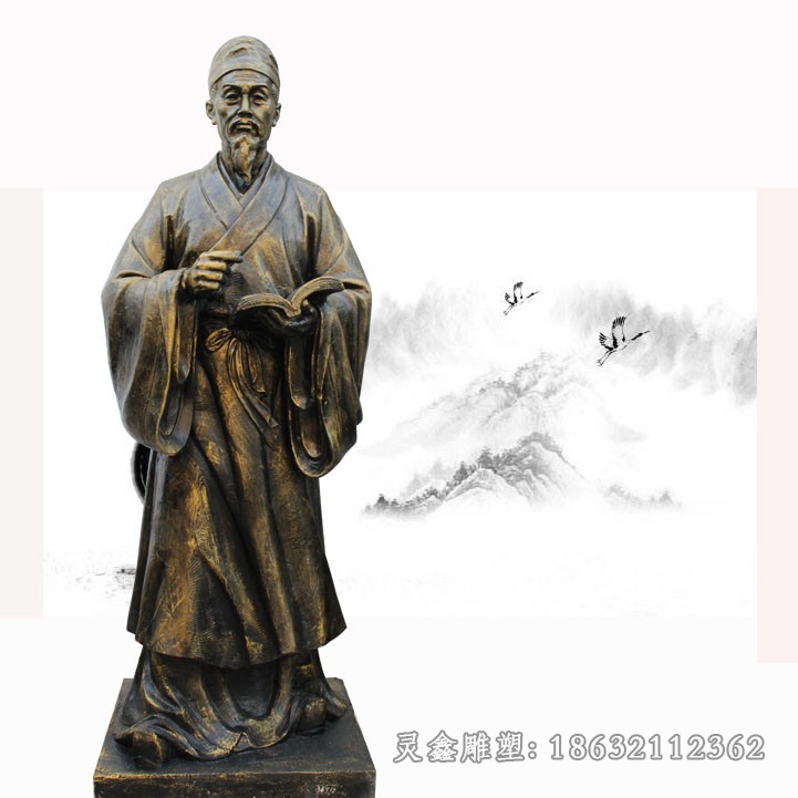古代名医李时珍景区铜雕