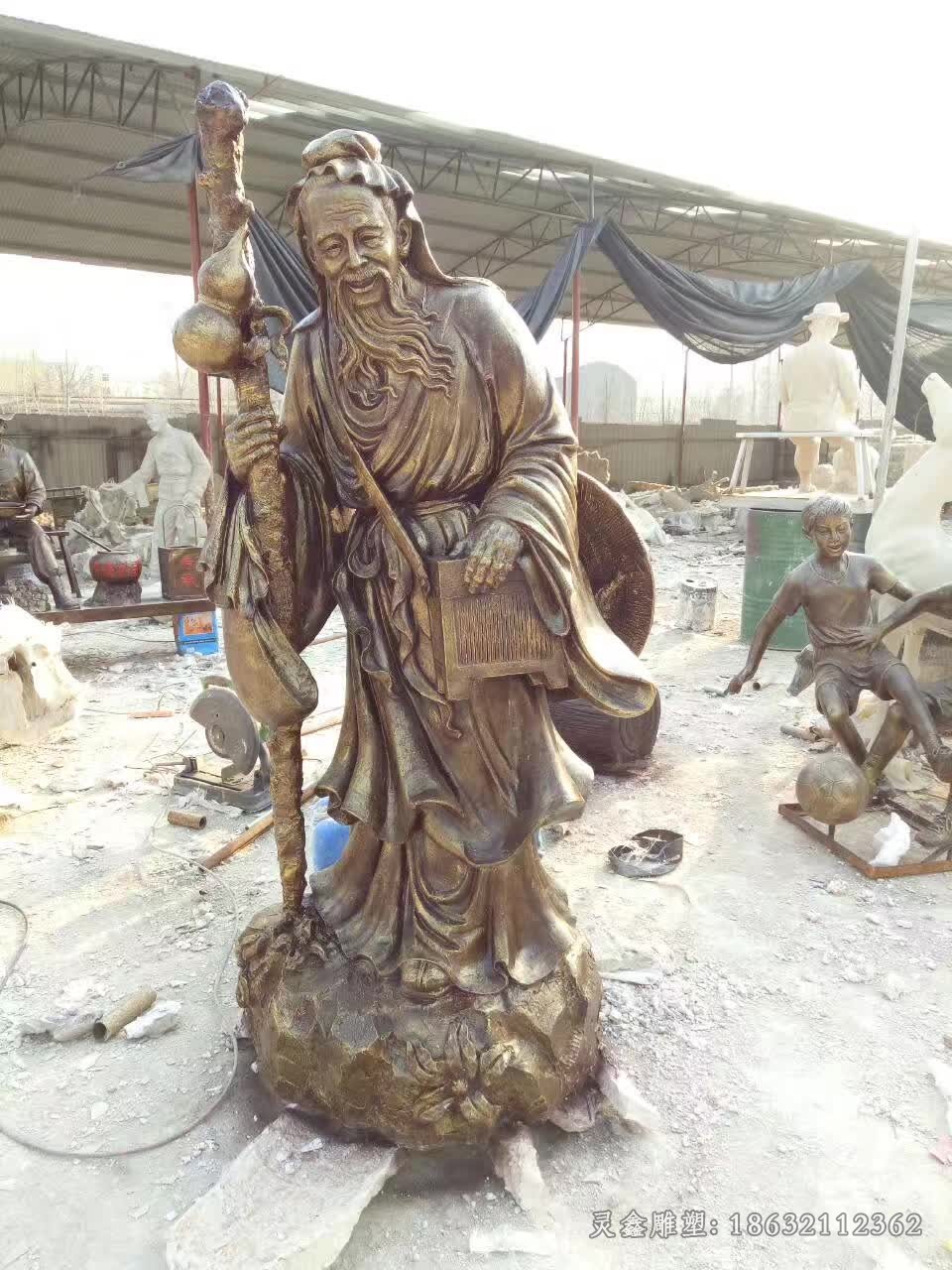 药王孙思邈别墅人物铜雕