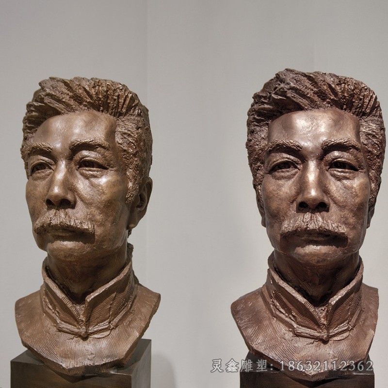 教育家鲁迅胸像小区铜雕