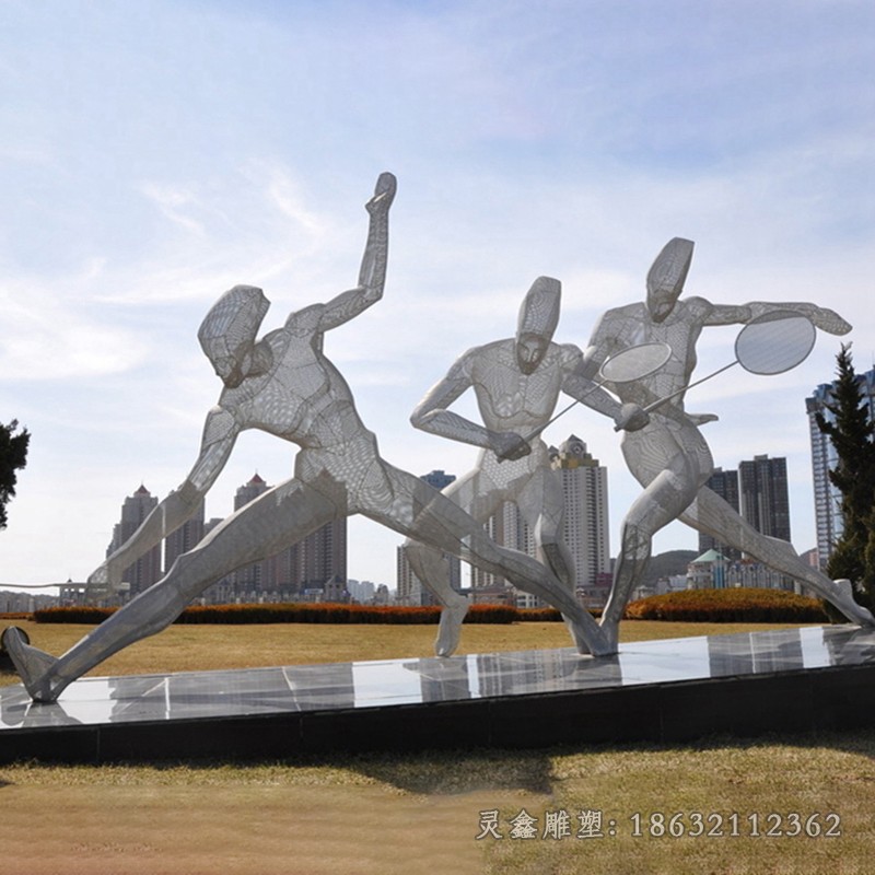 不锈钢健身基地运动街边雕塑