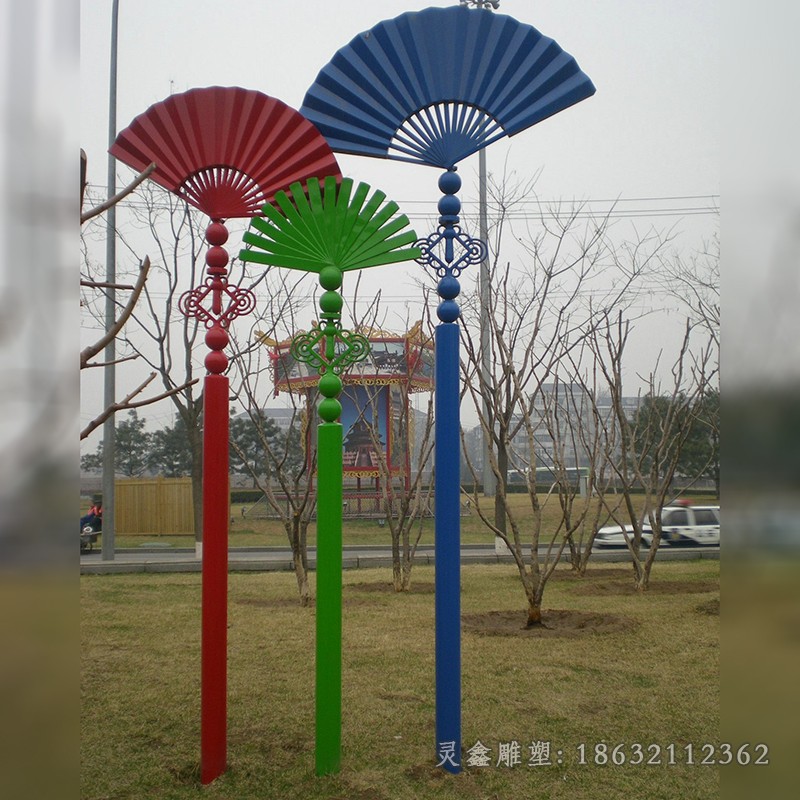不锈钢抽象扇子商场雕塑