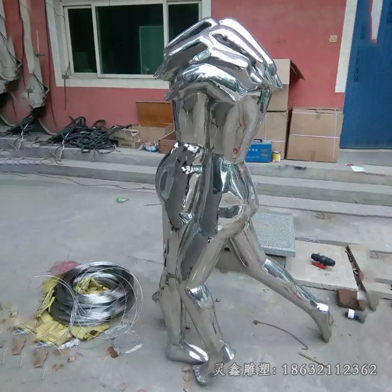 不锈钢抽象手掌广场雕塑