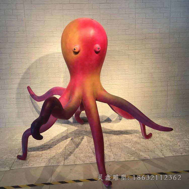 不锈钢彩绘水母标志雕塑