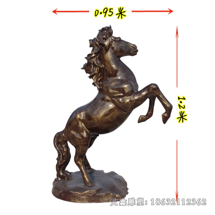 奔腾马园林动物铜雕