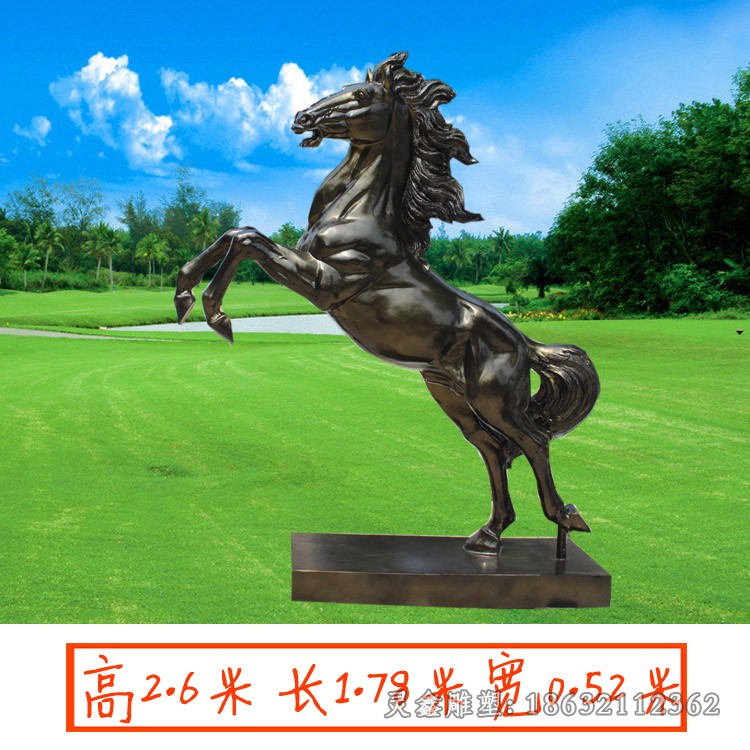 奔腾马景区动物铜雕