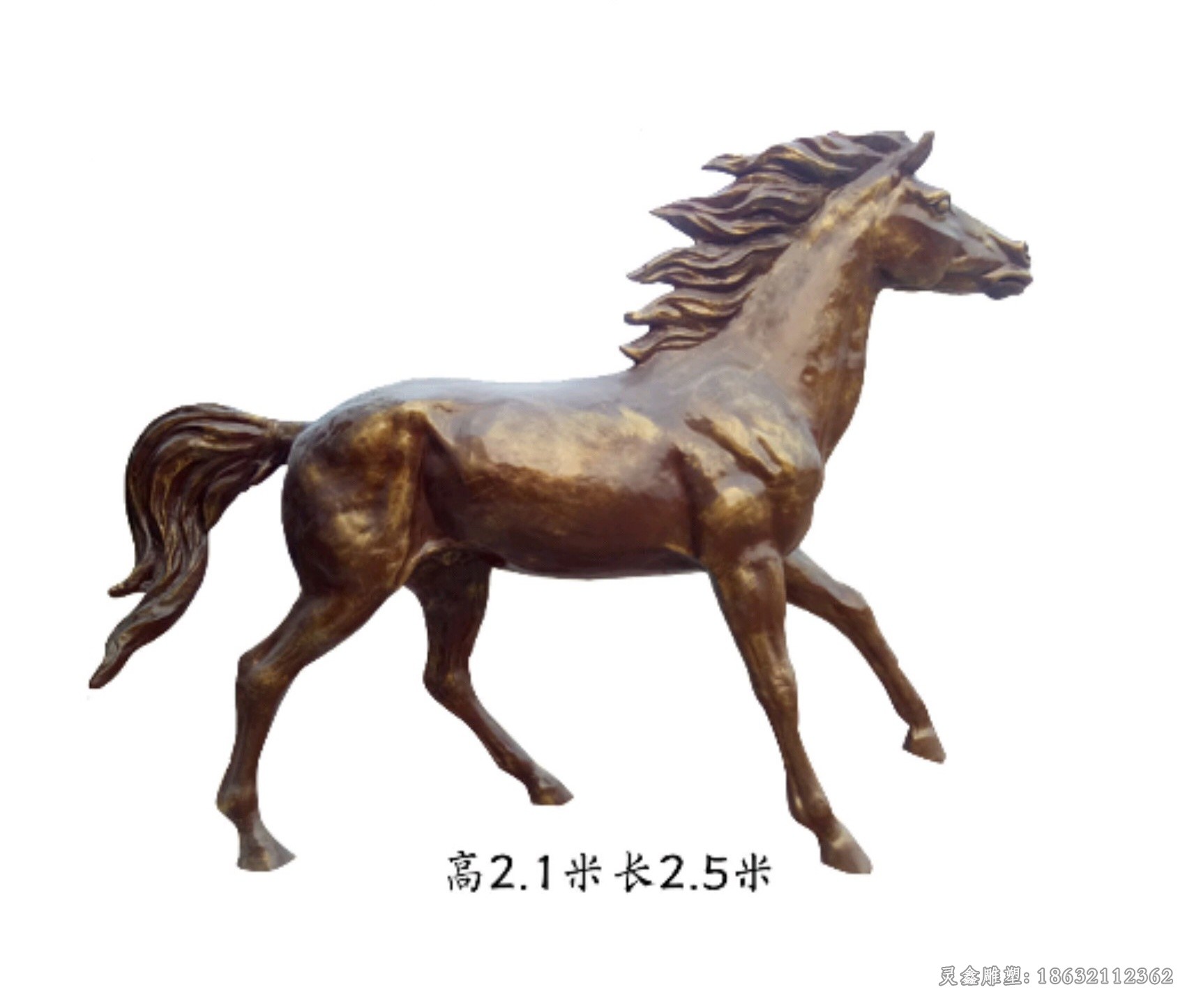 奔腾马别墅动物铜雕