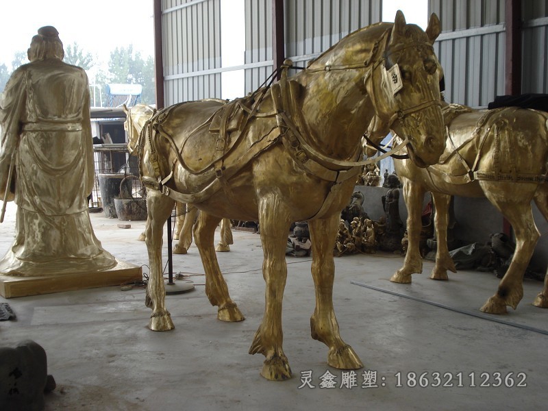 站姿动物马抽象铜雕