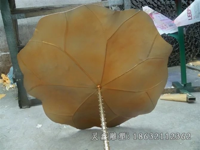荷花抽象景观标志铜雕
