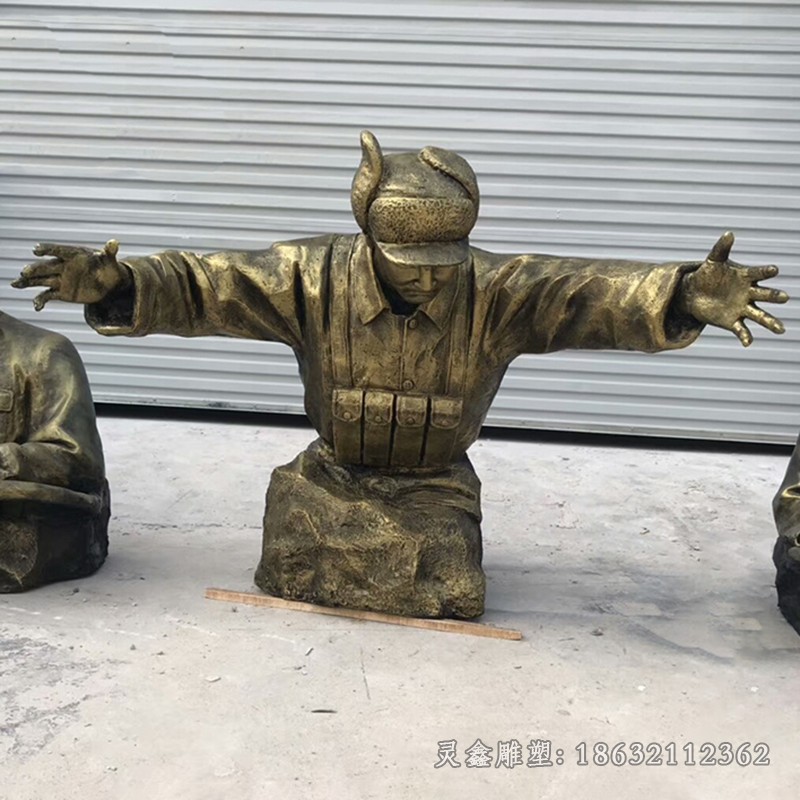 黄继光半身像人物铜雕