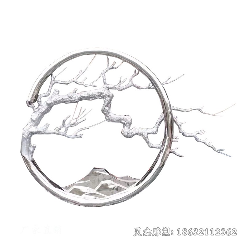 不锈钢镜面树枝景观雕塑