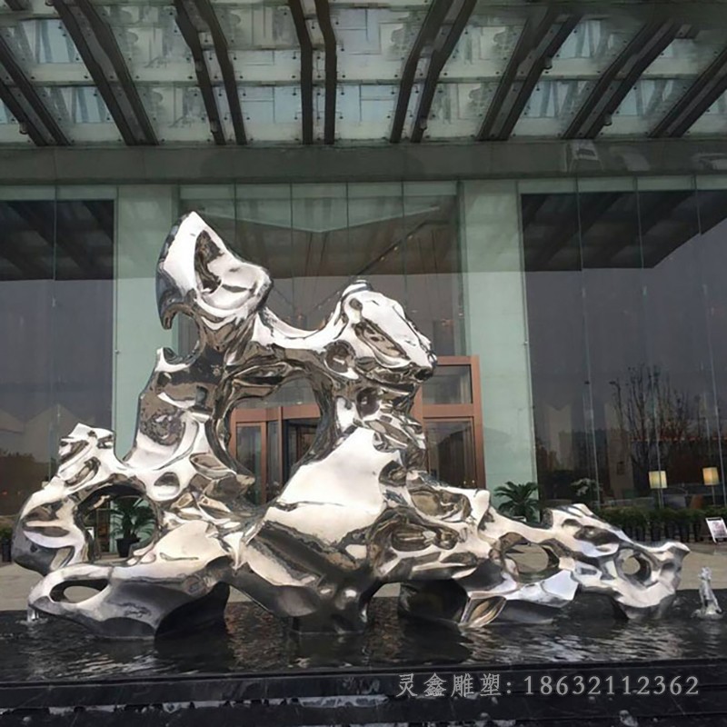 不锈钢太湖石庭院雕塑