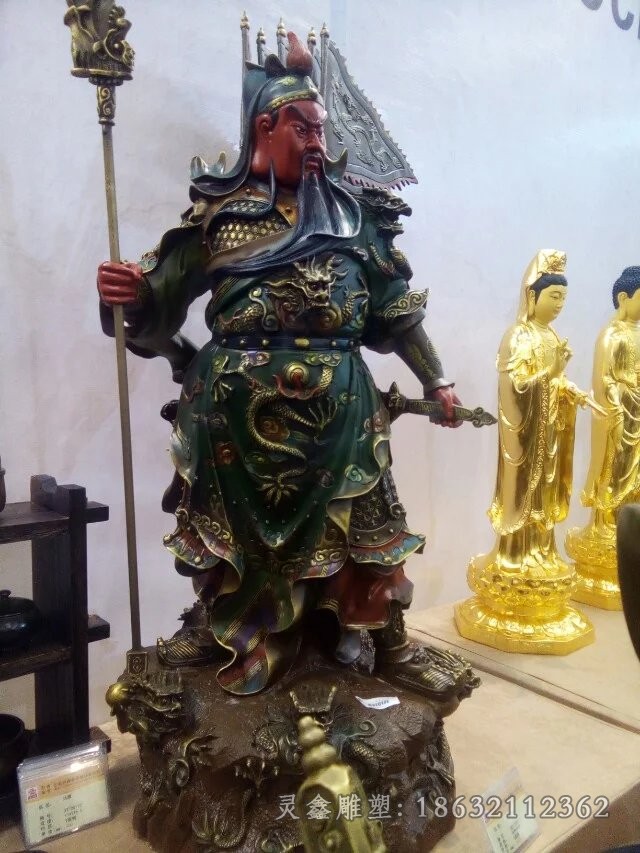持刀关公园林景观铜雕
