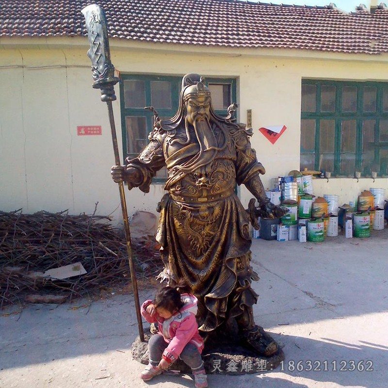 持刀关公景区景观铜雕