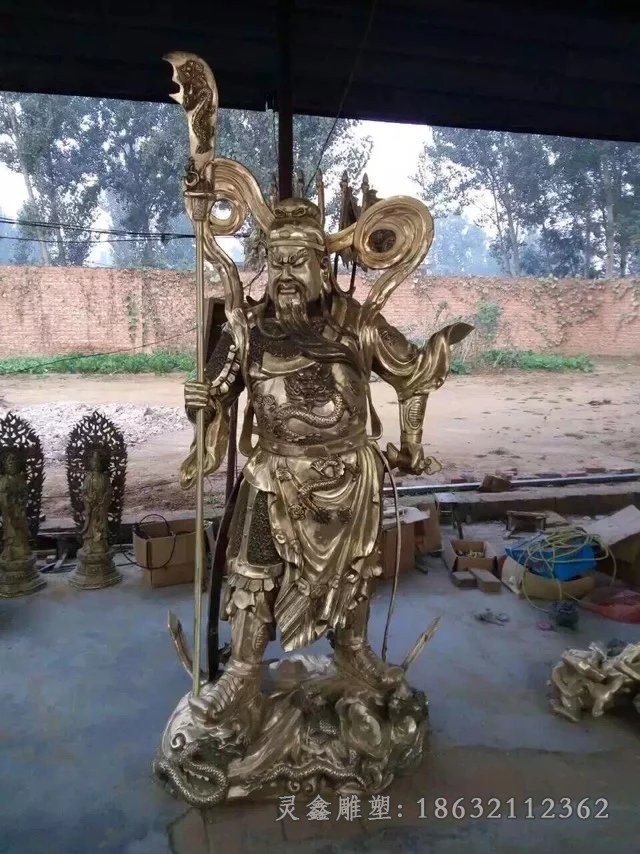 持刀关公别墅景观铜雕