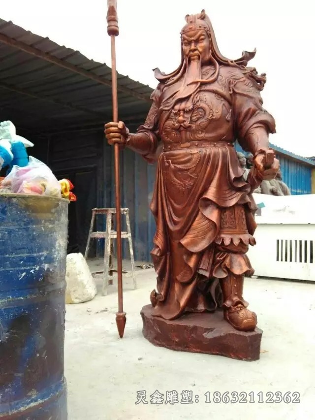 持刀关公商场景观铜雕