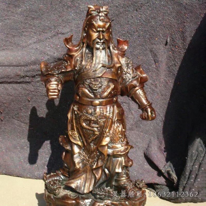 古代关公景区人物铜雕
