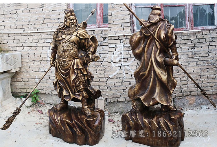 古代关公商场人物铜雕